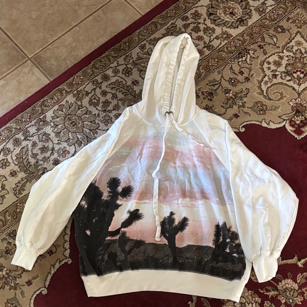Flirtitude White and Black Desert Hoodie